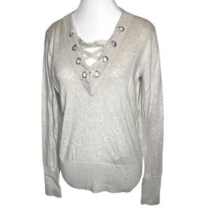 Soft Tie-Up Long Sleeve Sweater